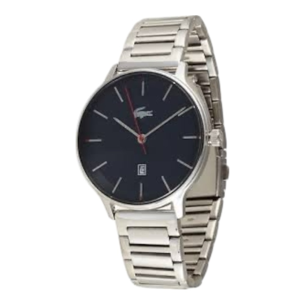 Lacoste Men's Silver And Black Watch